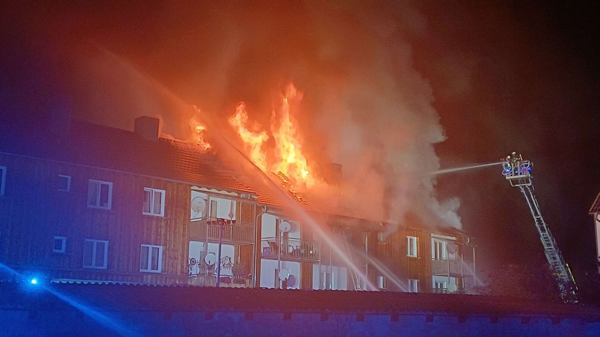 Brand in Mehrfamilienhaus in Passau