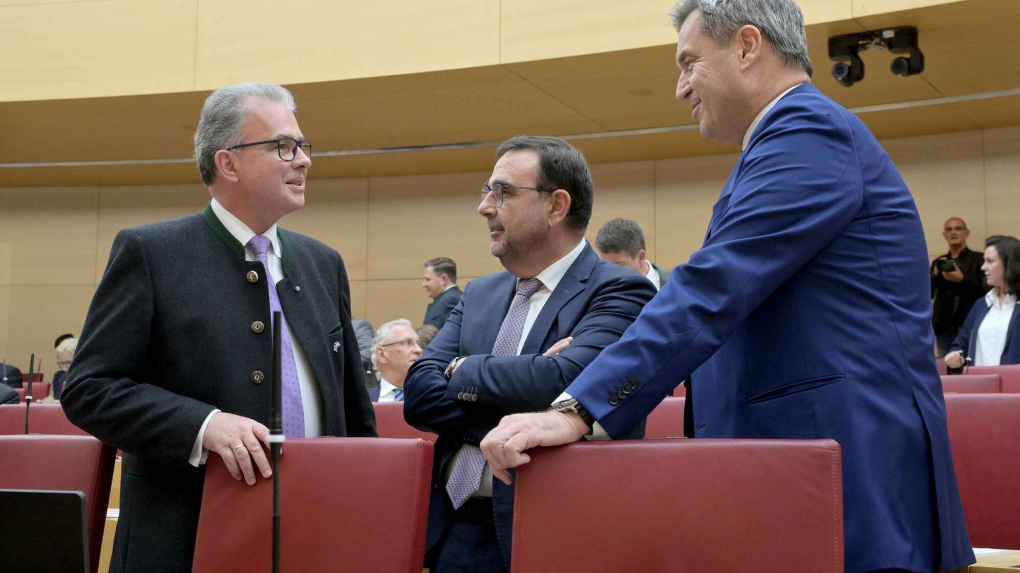 Florian Streibl, Klaus Holetschek und Markus Söder