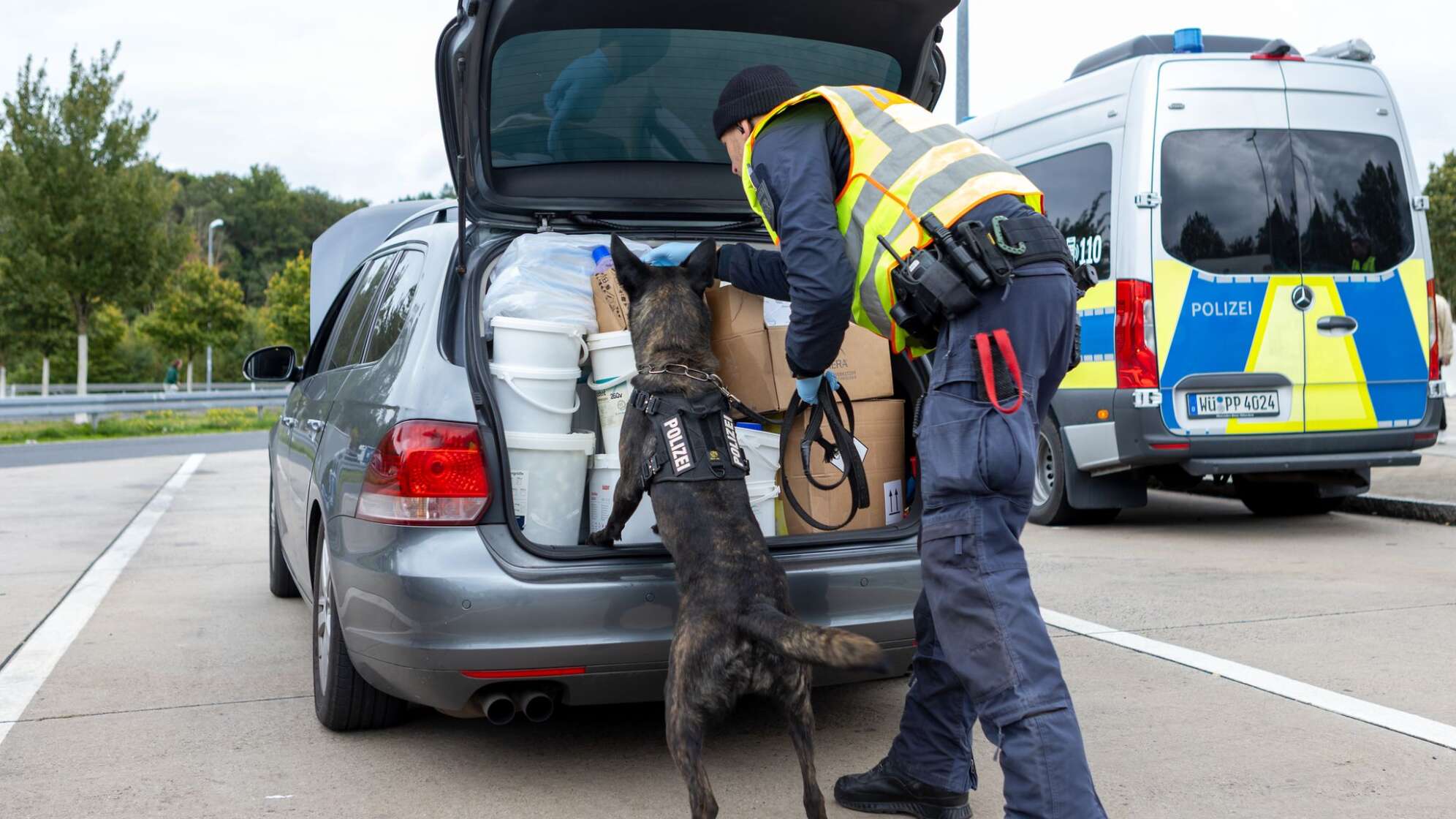 Polizeikontrolle mit Schwerpunkt Drogen im Straßenverkehr