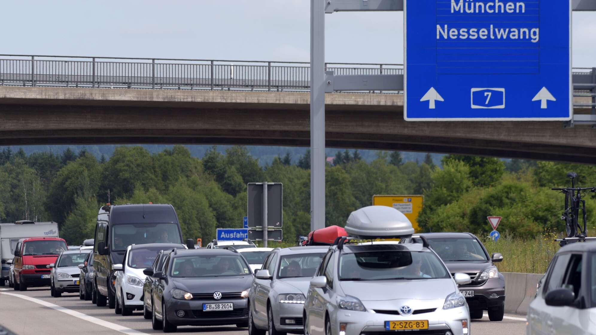 Stau am Füssener Grenztunnel