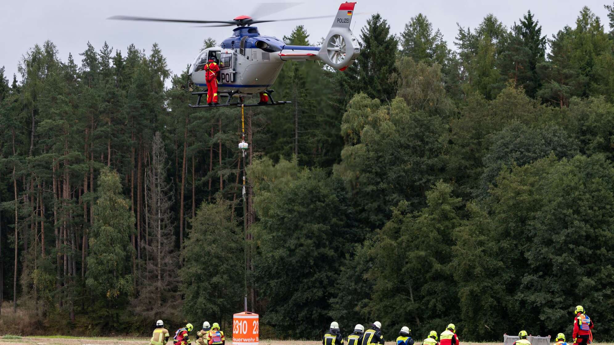 Grenzüberschreitende Waldbrandübung