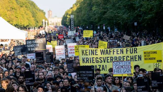 Rekordzahl gegen Gaza-Krieg auf der Straße