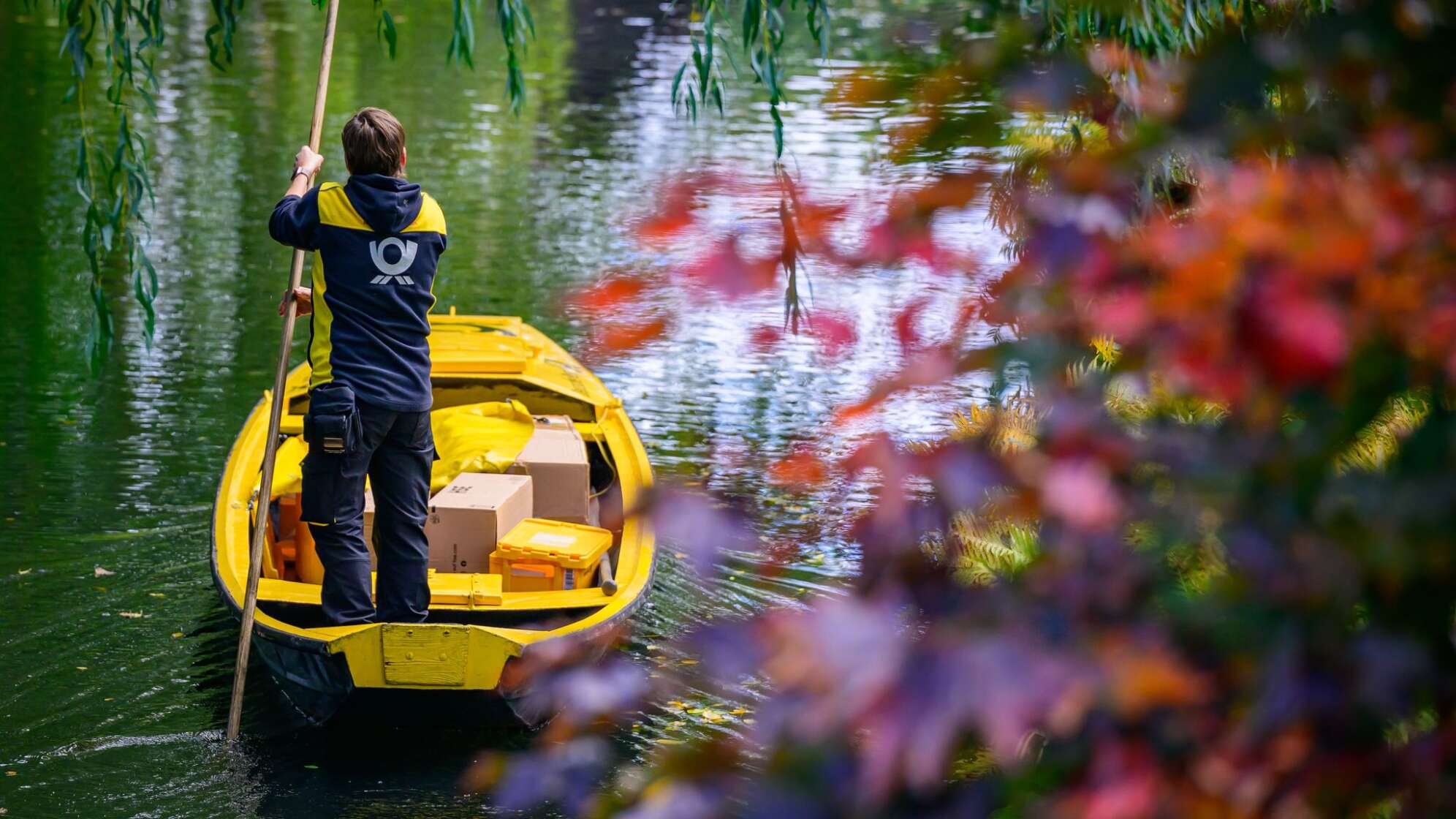 Saisonende der Postzustellung per Kahn im Spreewald