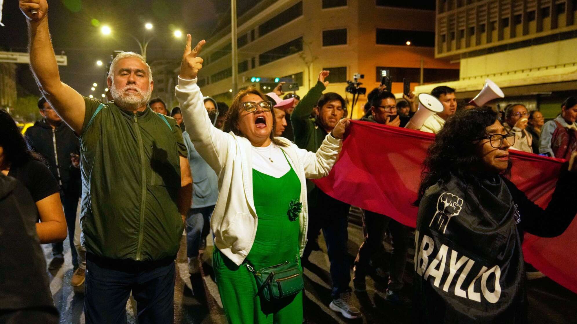 Regierungskritische Demonstrantion in Peru