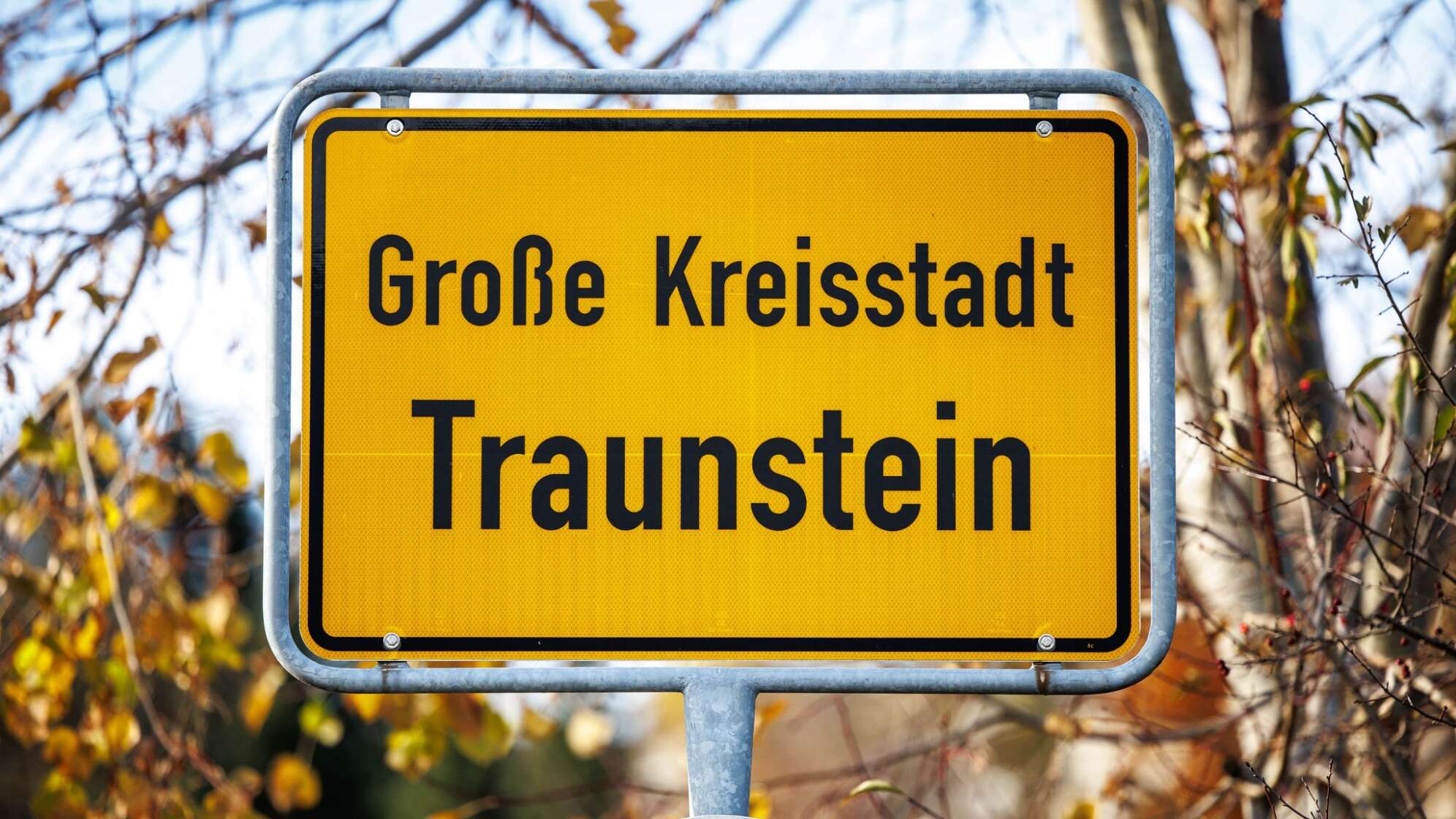 Ortsschild Traunstein