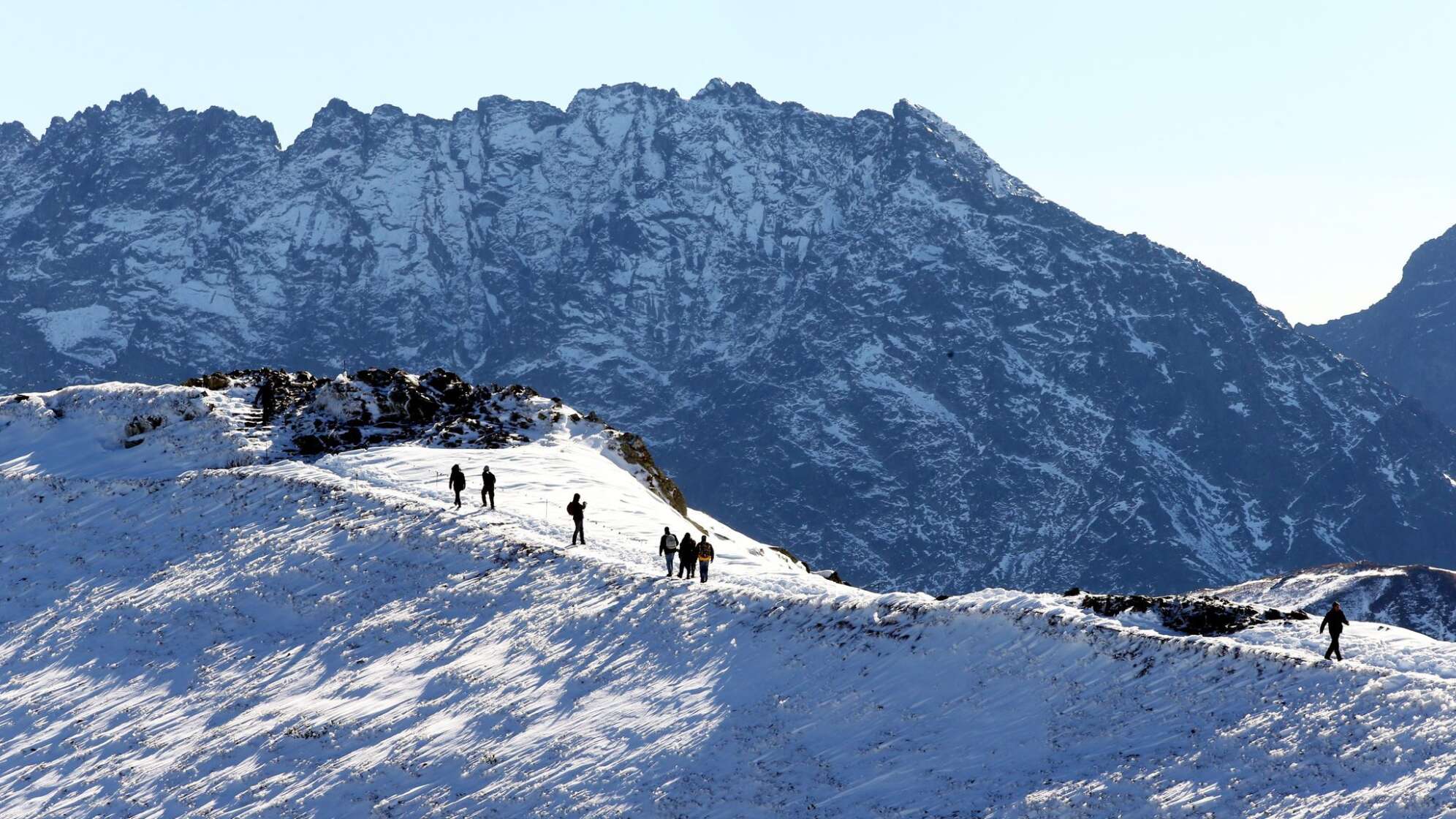 A wintery scene in Polish Tatra mountains