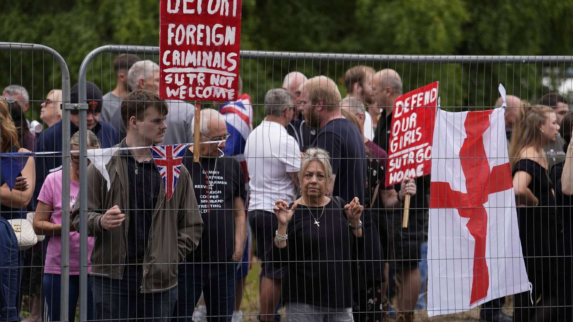 Protest gegen Asylbewerber in Großbritannien