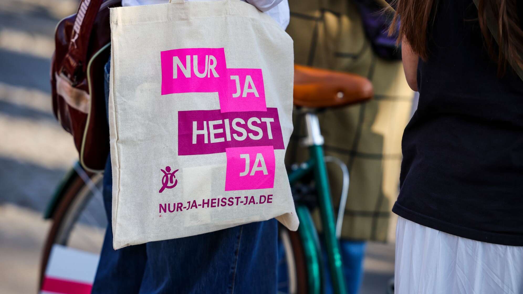 Aufschrift "Nur Ja heisst Ja"