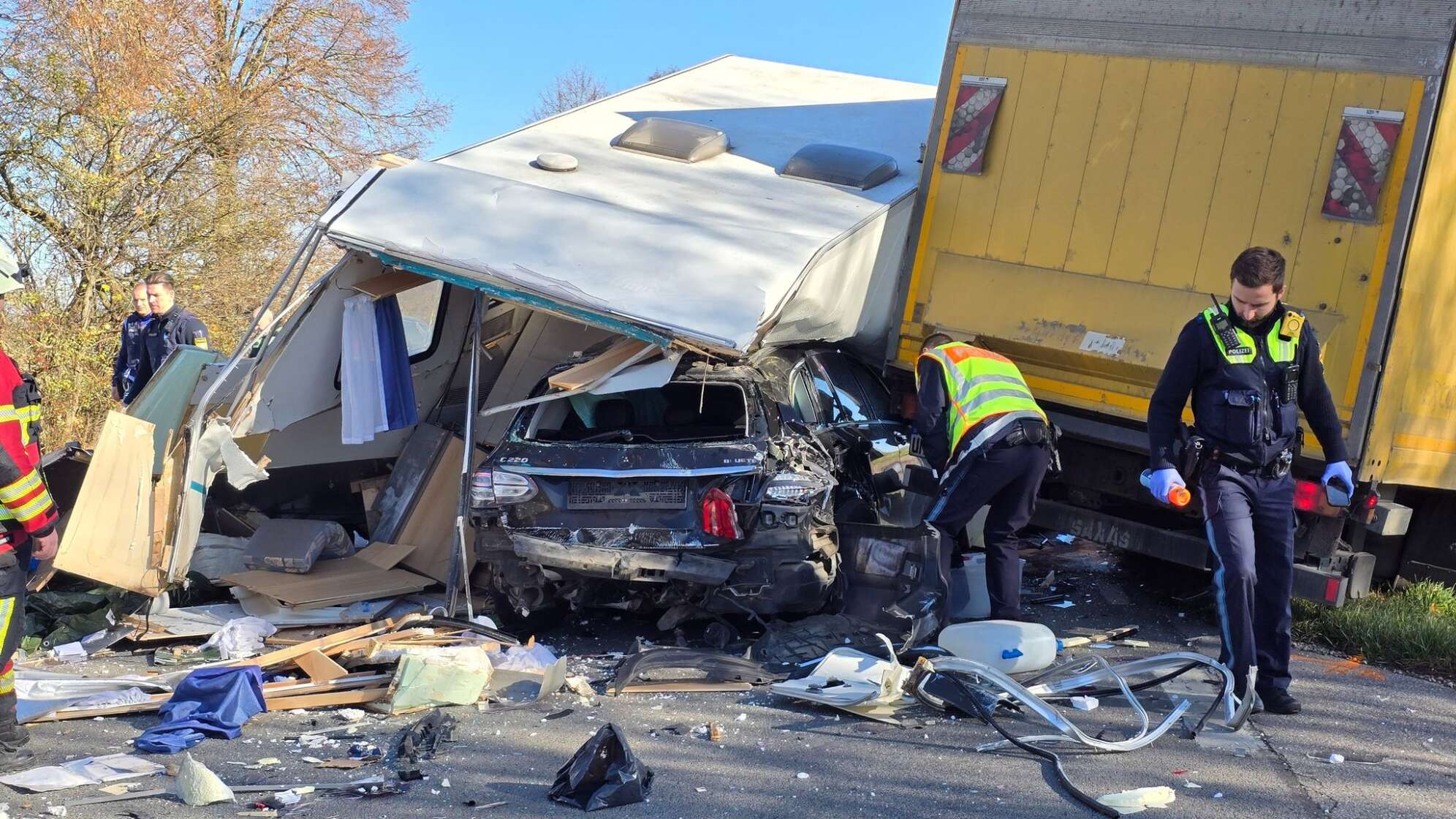 Schwerer Unfall auf der Bundesstraße 12