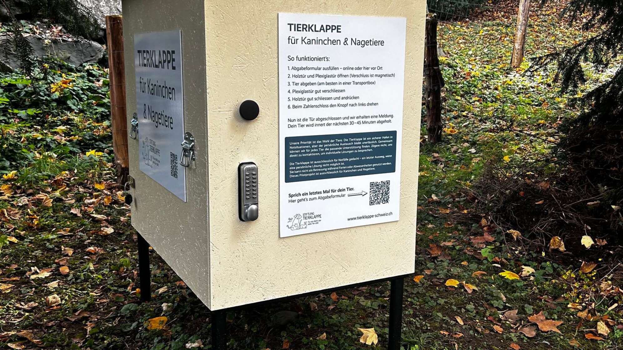 Erste Tierklappe in der Schweiz