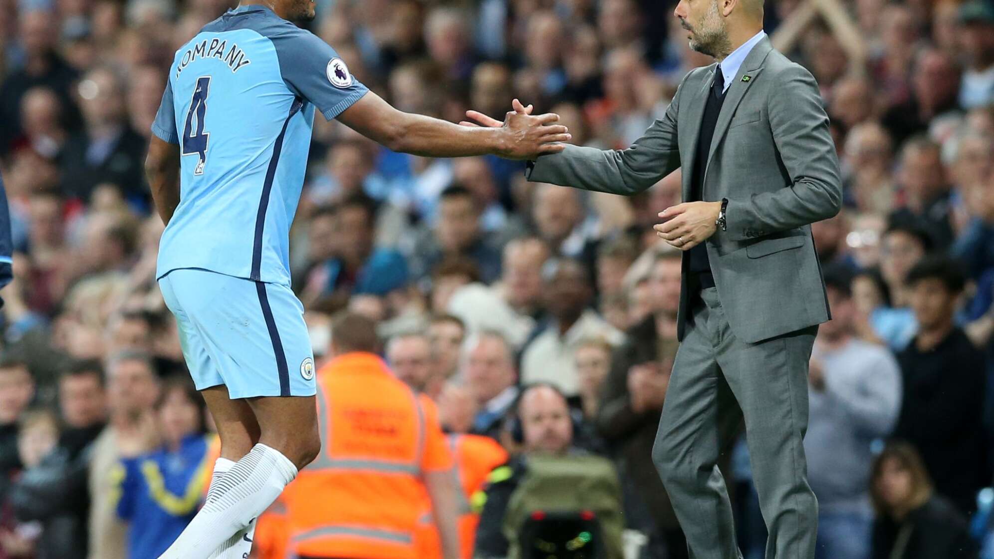 Vincent Kompany und Pep Guardiola