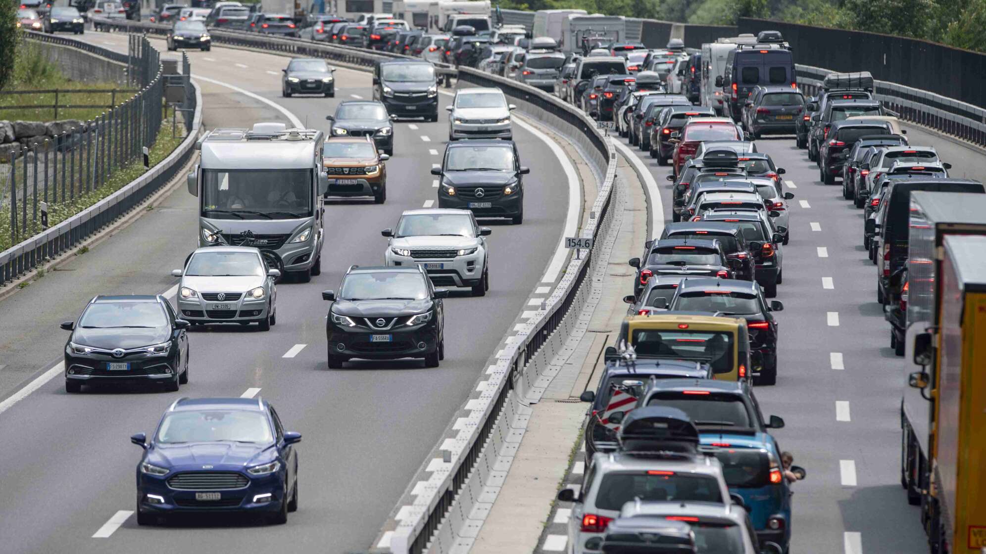 Stau auf der Autobahn