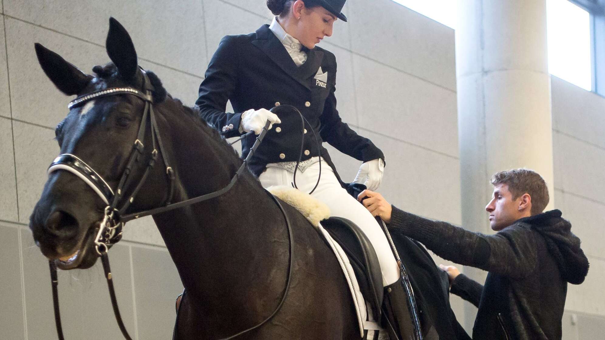 Dressurreiterin Lisa Müller und Thomas