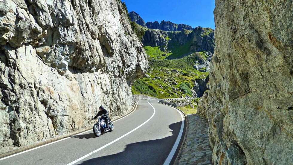 Motorrad in den Bergen