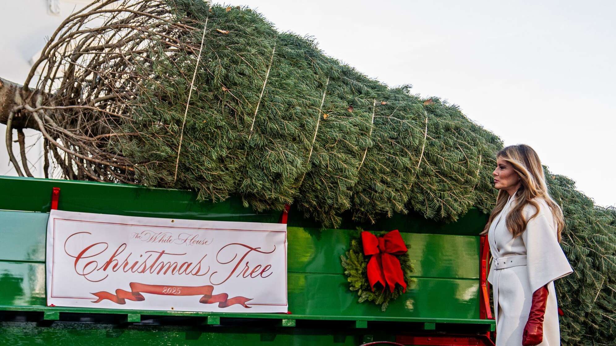 Ankunft des Weihnachtsbaums im Weißen Haus
