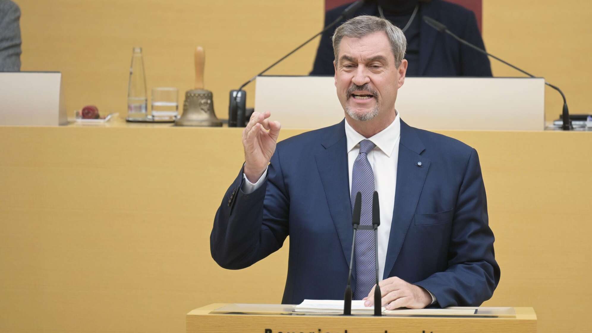 Sitzung des bayerischen Landtags mit Regierungserklärung