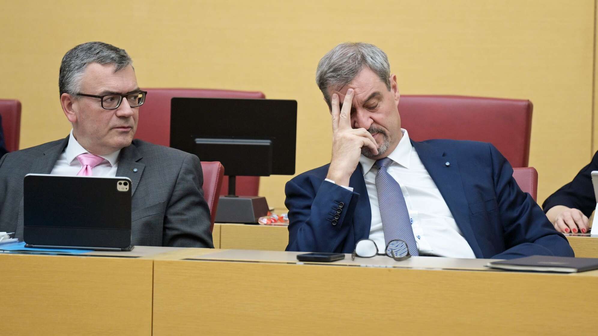 Sitzung des bayerischen Landtags mit Regierungserklärung