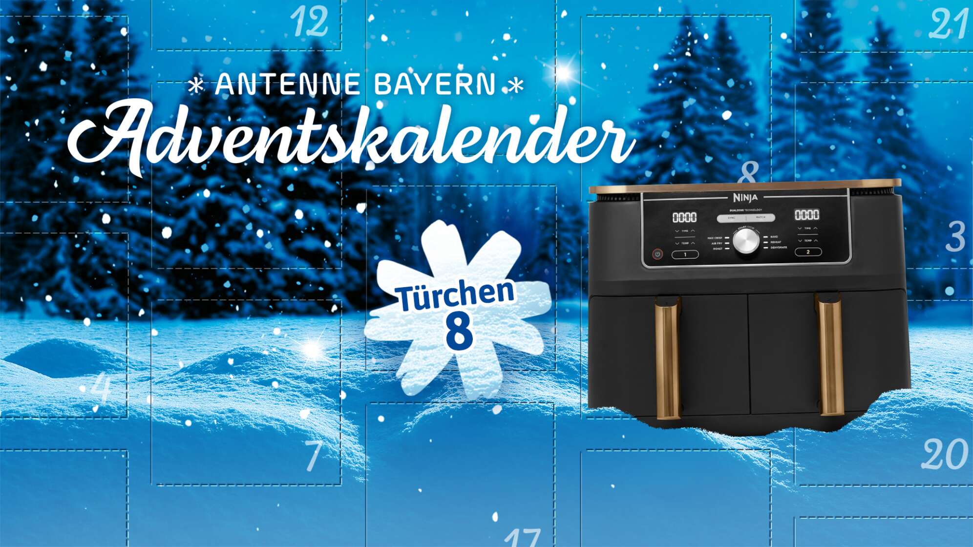 Der ANTENNE BAYERN Adventskalender 2025 - Türchen 8: Eine NINJA Airfryer Heißluftfritteuse