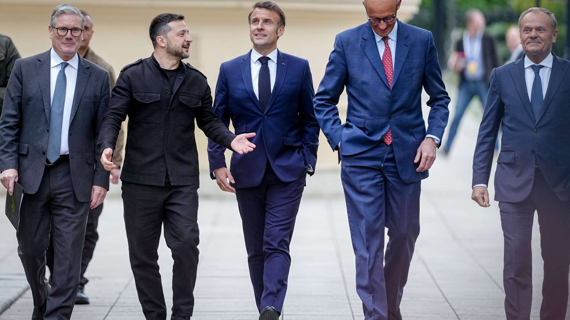 Merz, Macron, Starmer und Tusk in Kiew