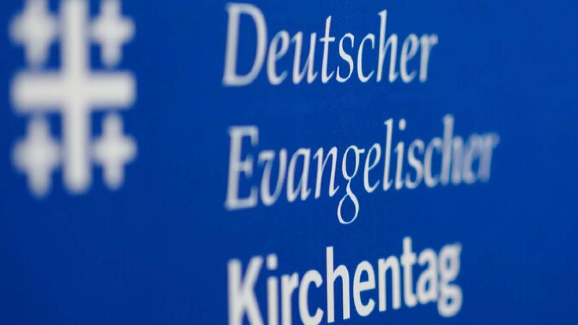 Schild vom evangelischen Kirchentag