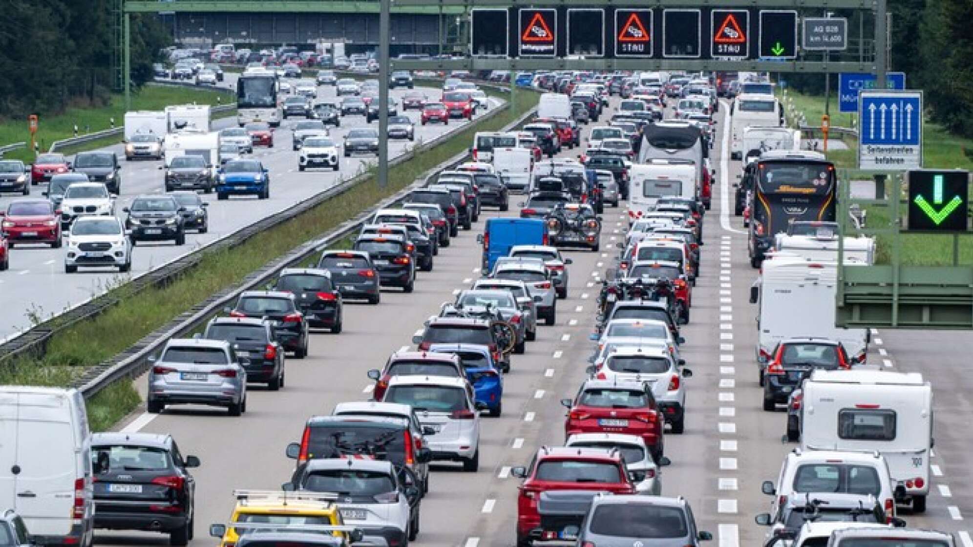 Stau auf einer Autobahn