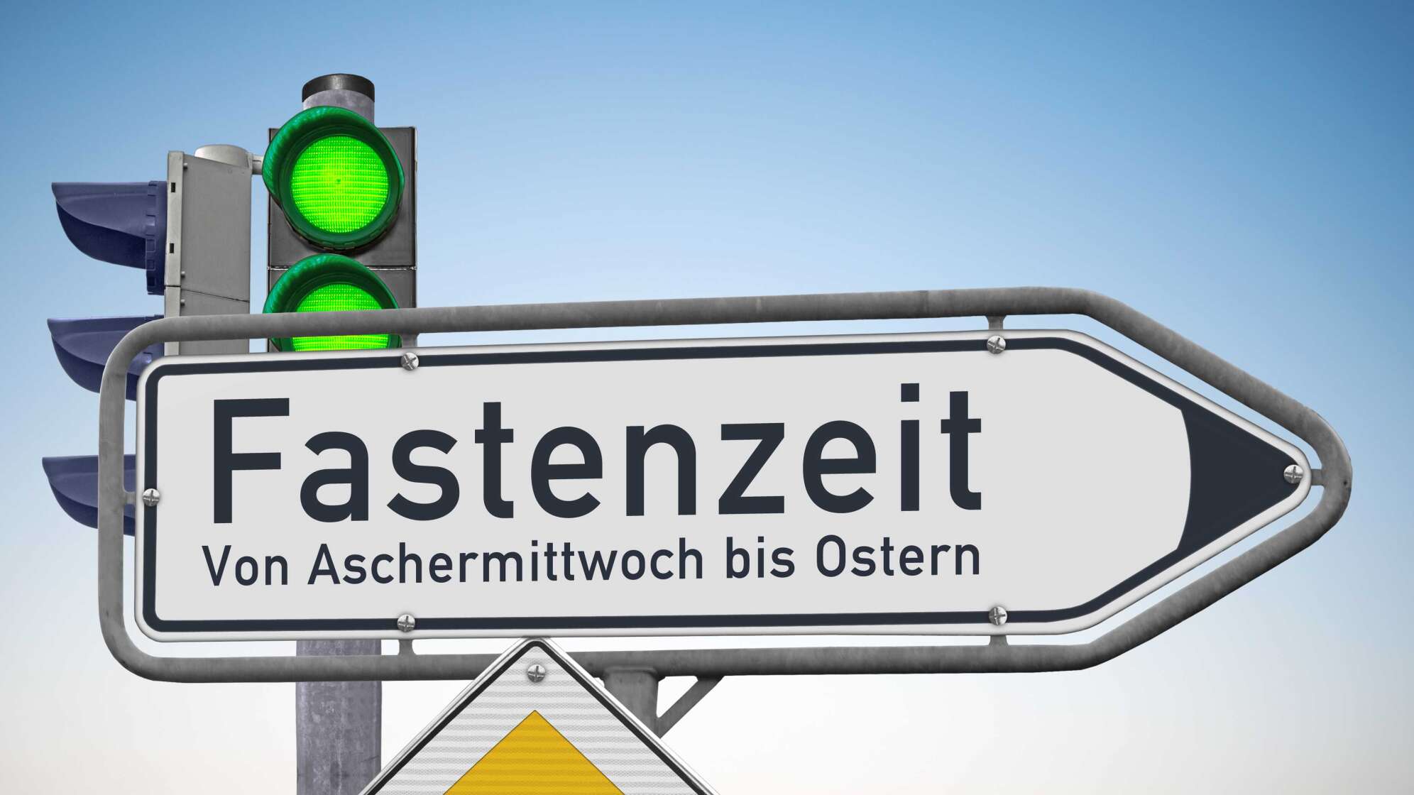 Schild mit Fastenzeit