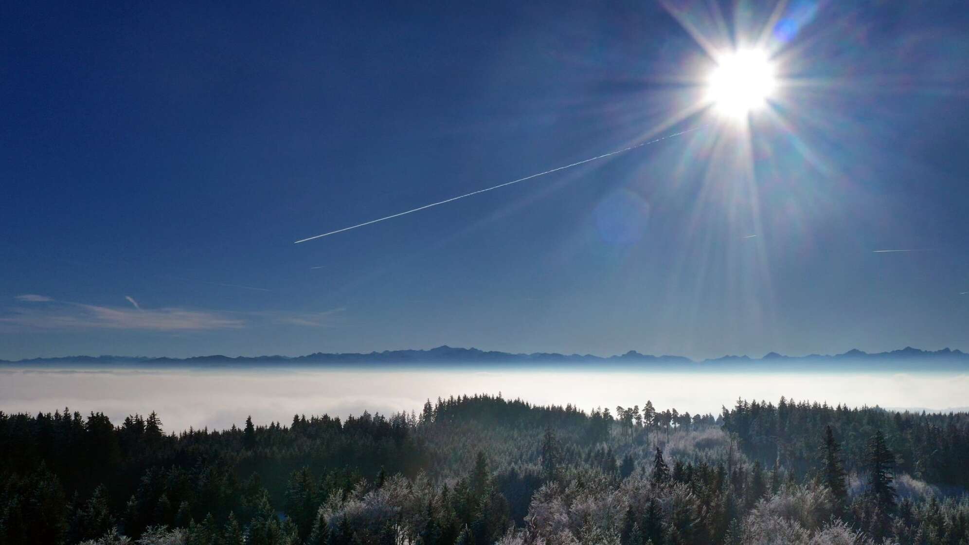 Sonne und Frost in Südbayern