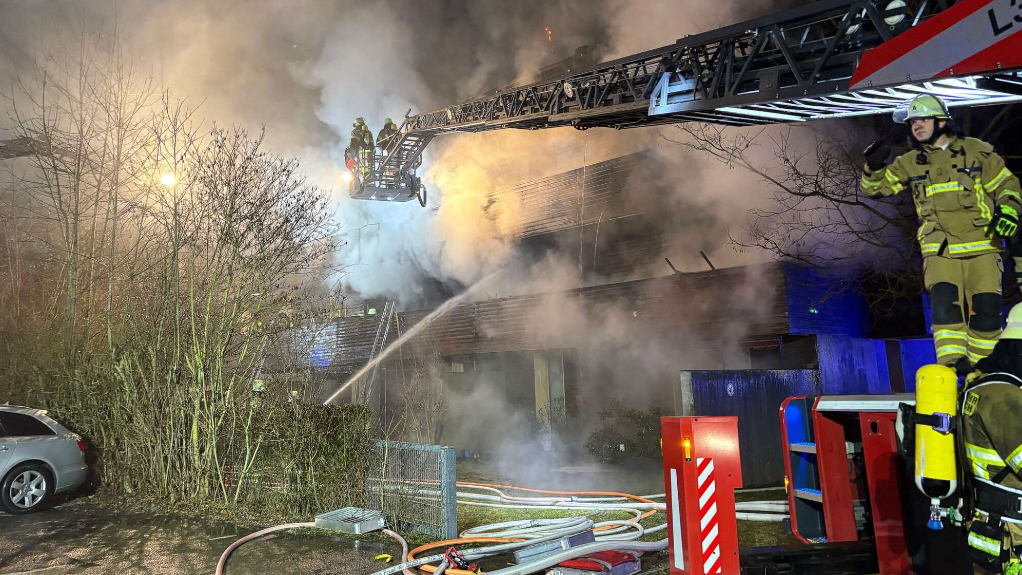 Brand eines Mehrfamilienhauses in Ansbach