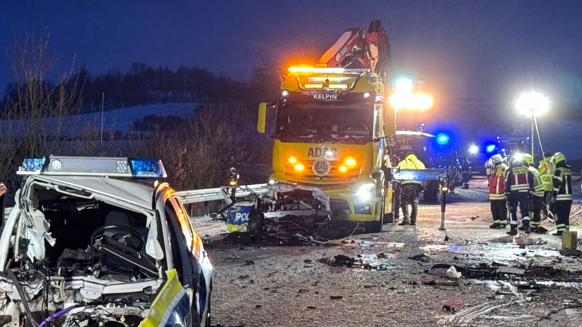 Polizist stirbt bei Unfall mit Streifenwagen