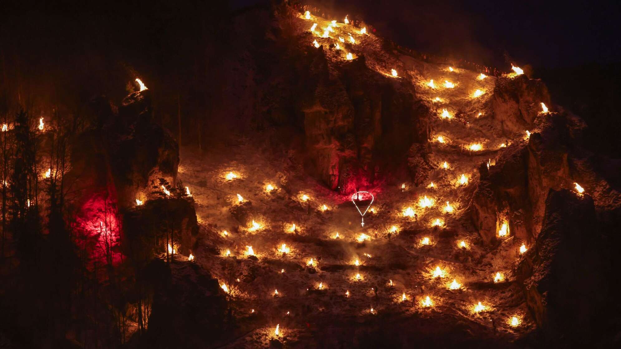 Lichterfest zum Abschluss des Festes «Ewige Anbetung»