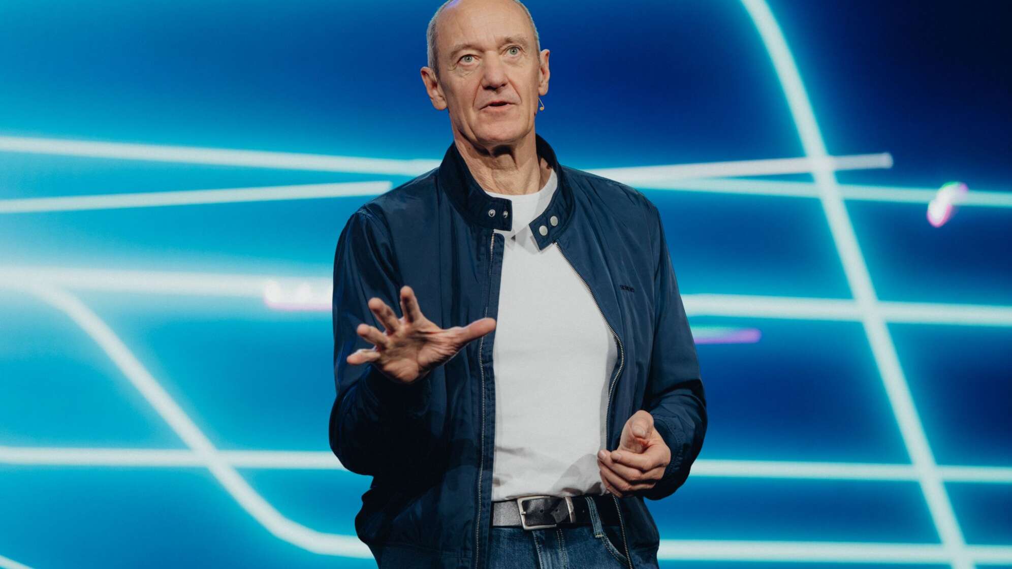 Siemens-CEO Roland Busch  auf der Technikmesse CES