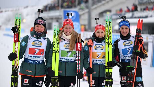 Deutsche Biathletinnen Staffel-Dritte in Oberhof