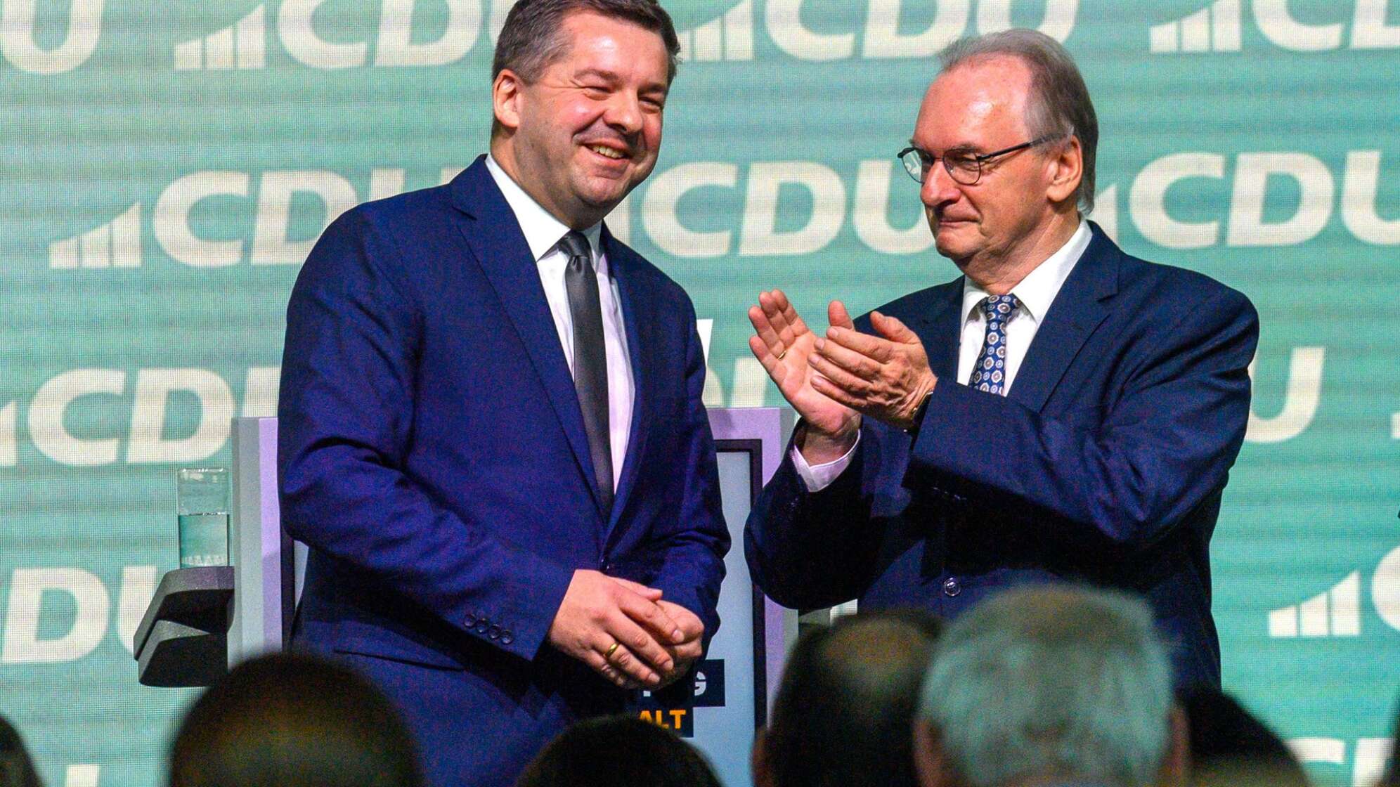 Sven Schulze und Reiner Haseloff