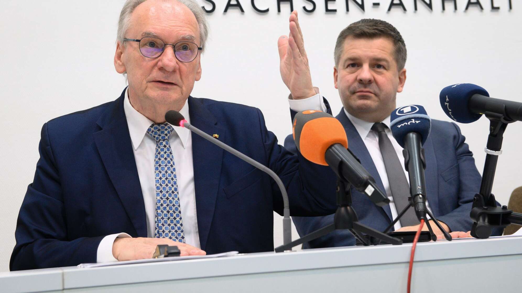 Kabinetts-Pressekonferenz in Sachsen-Anhalt