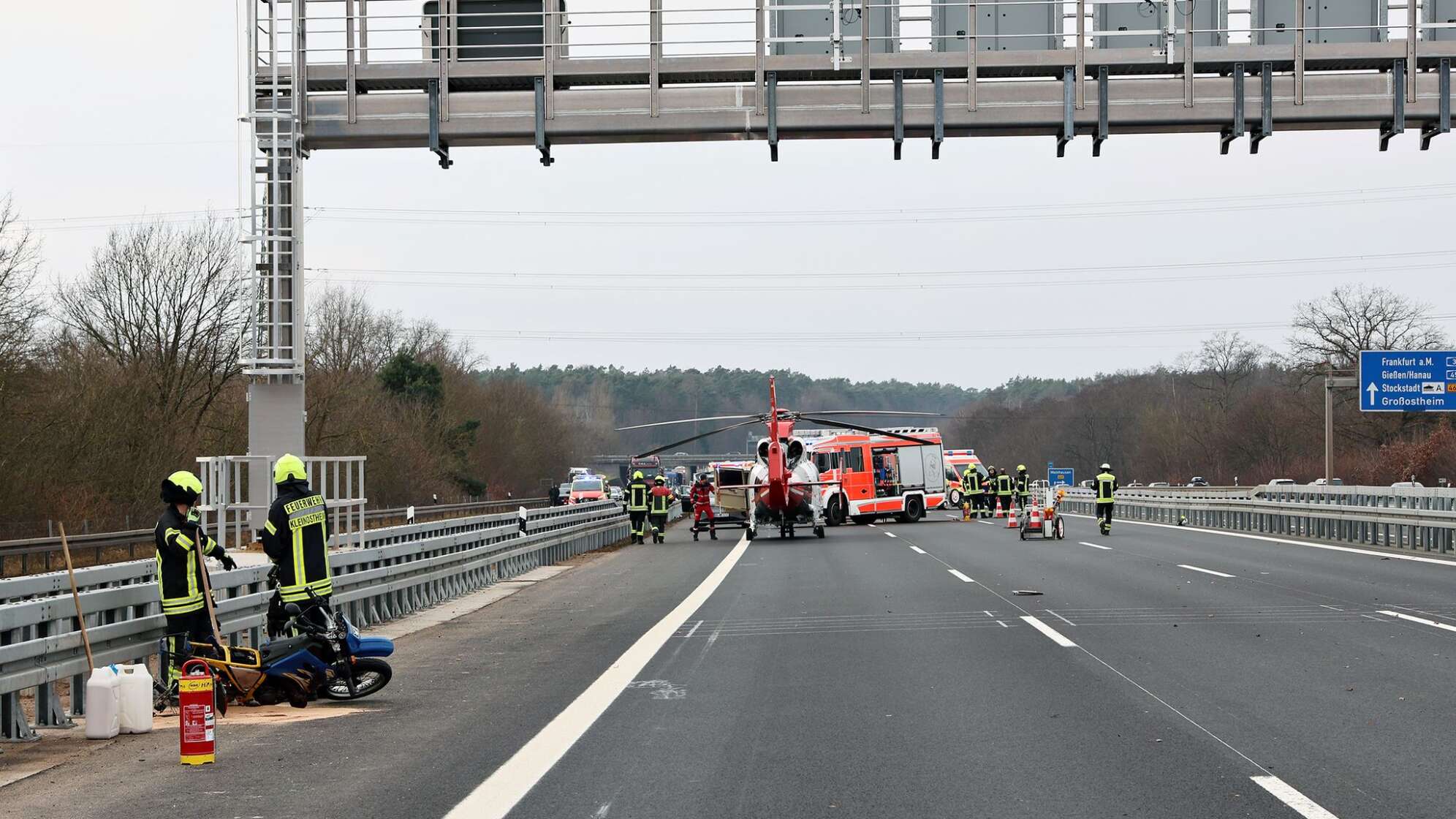 Motorradunfall auf der A3