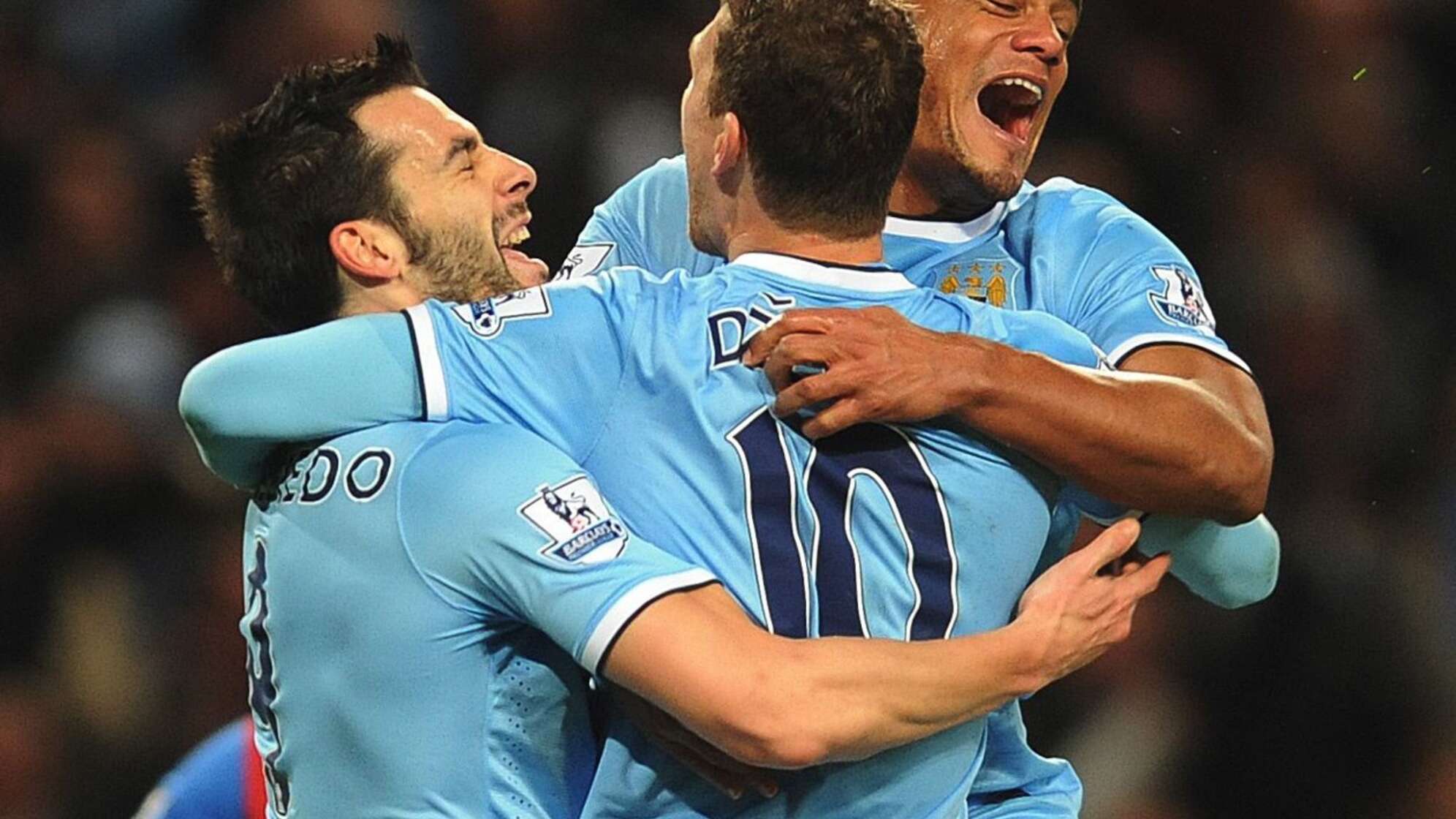 Edin Dzeko und Vincent Kompany