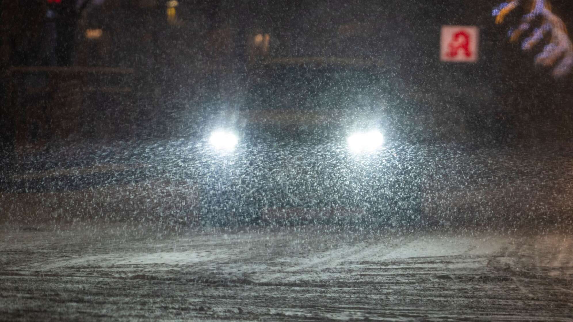 Schneefall in Bayern