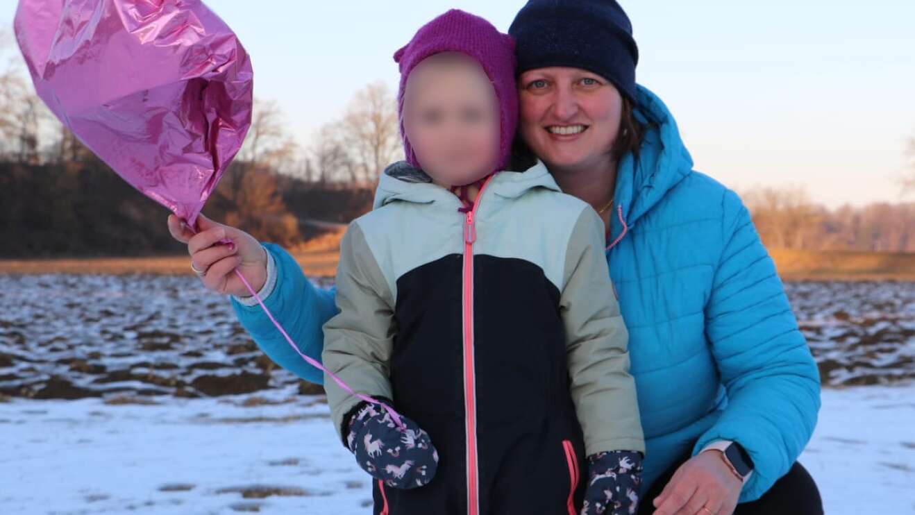 Rosa Herzluftballon 3