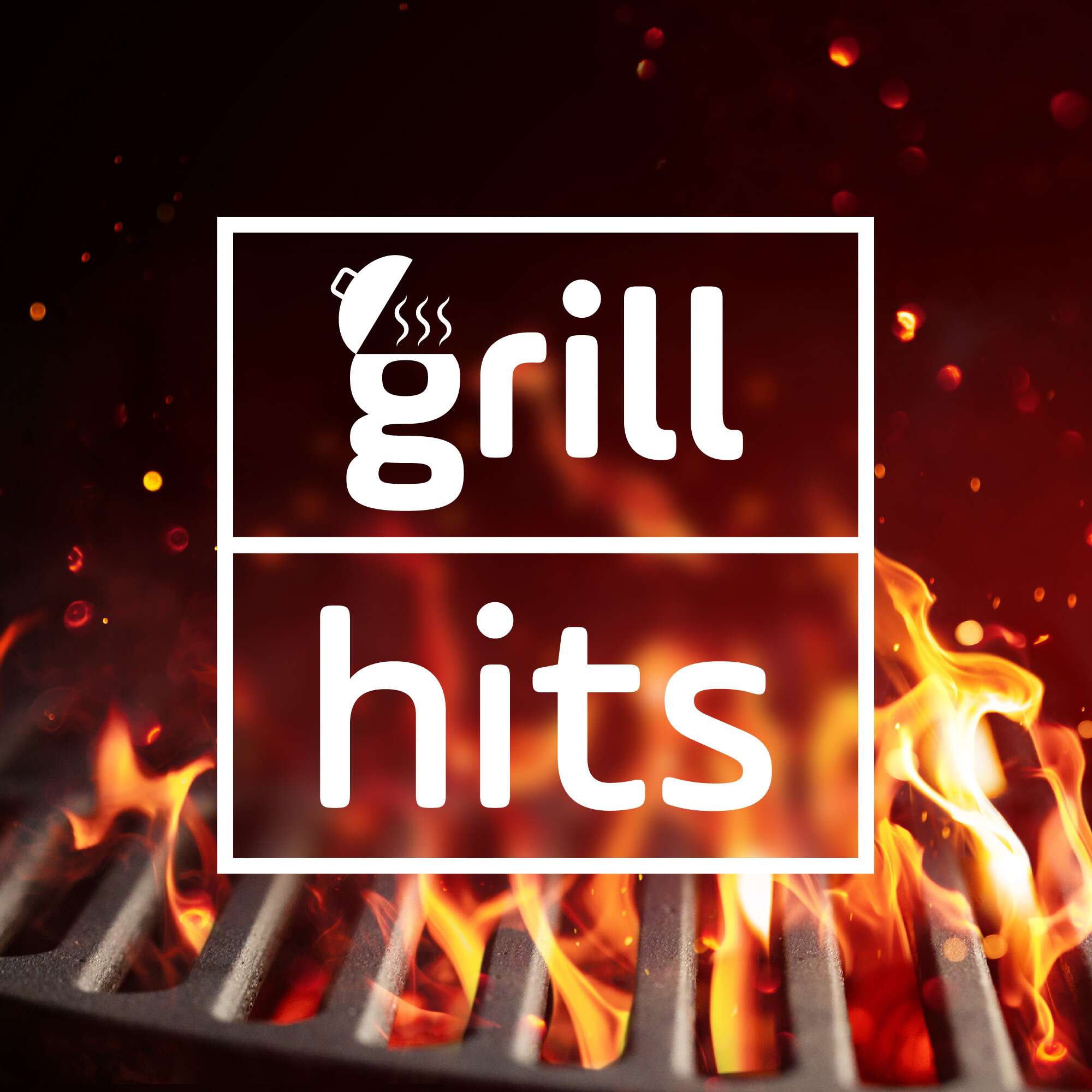 Grill mit Feuer