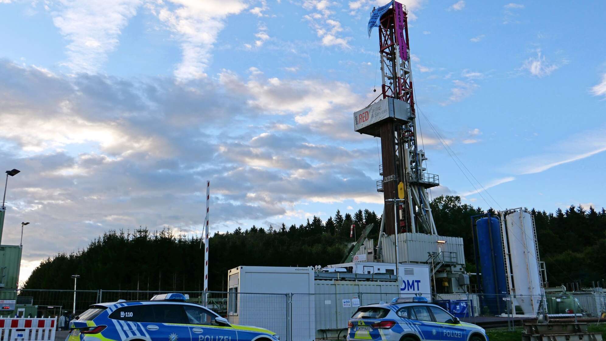 Protestaktion gegen Gasbohrung
