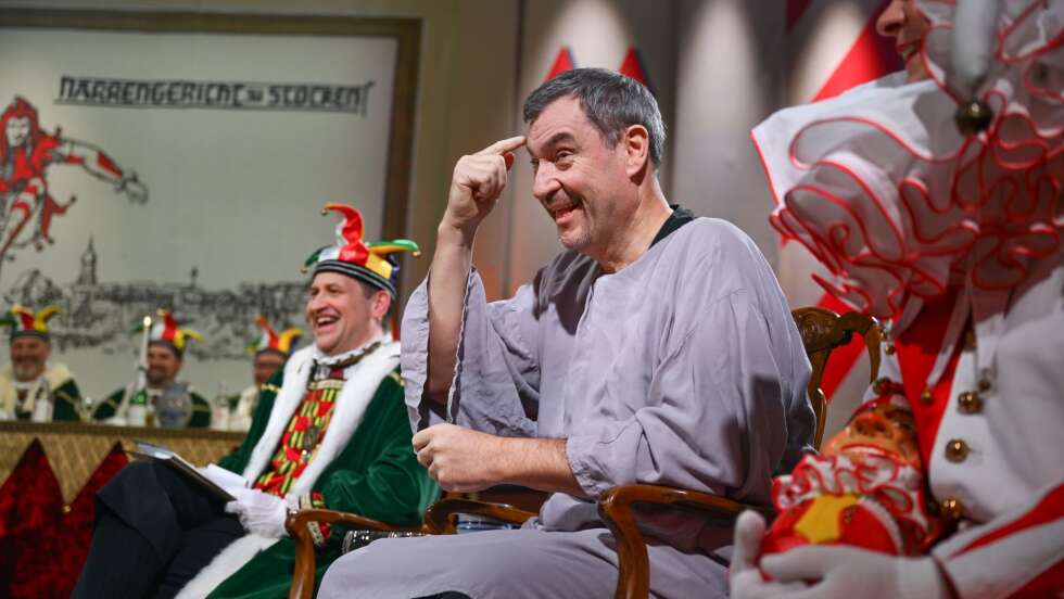 Narrengericht verurteilt Söder zu 150 Litern Strafwein