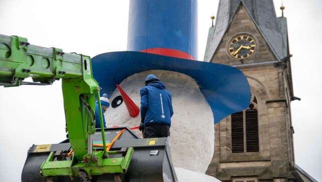 So groß ist XXL-Schneemann «Jakob» in diesem Jahr