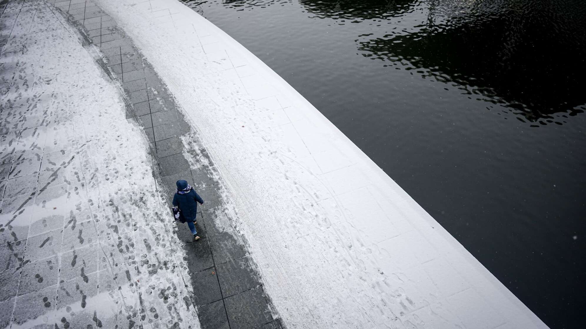 Schnee im Regierungsviertel