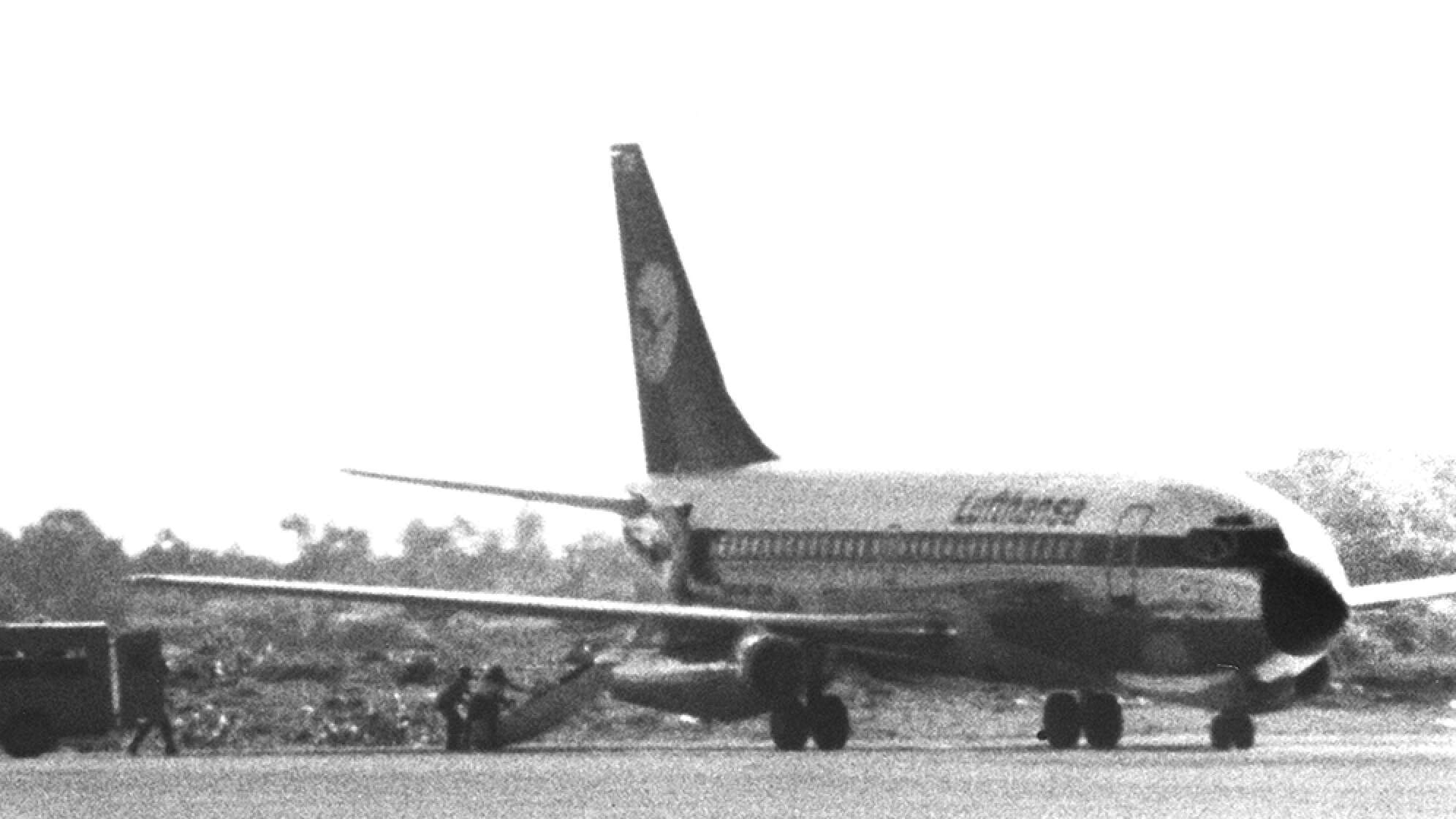 Aufnahme einer Lufthansa-Maschine