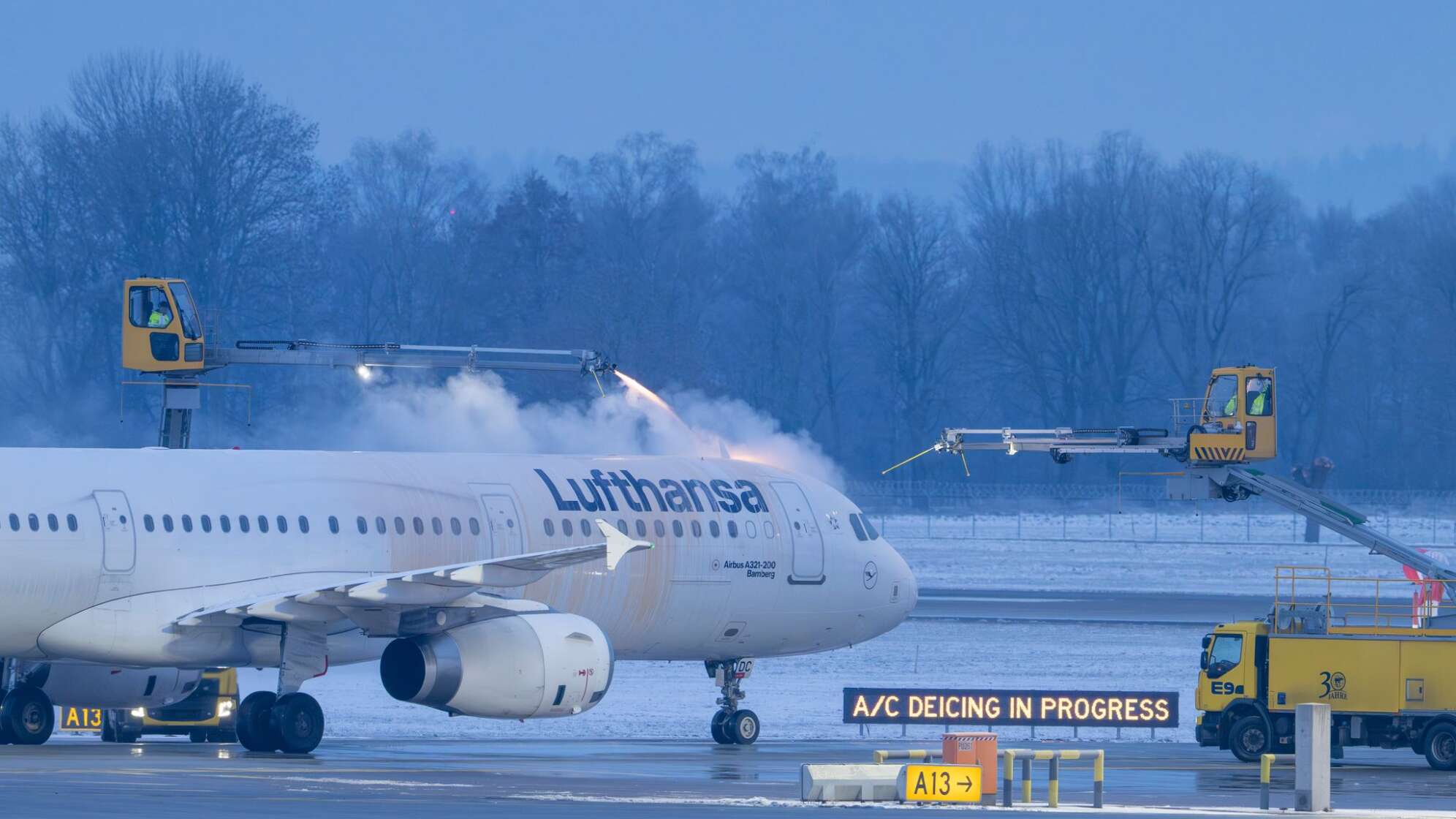 Winterwetter - Flughafen München