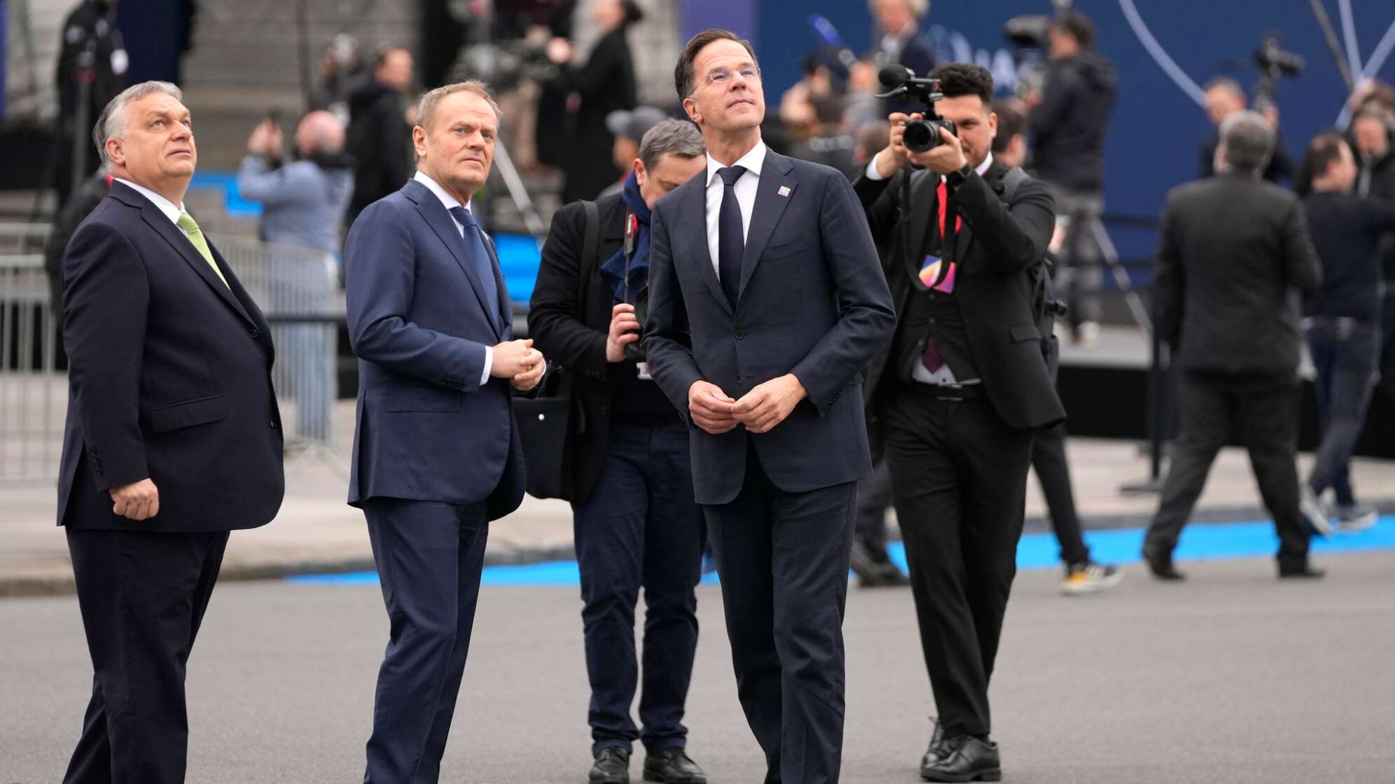 Orban, Tusk und Rutte