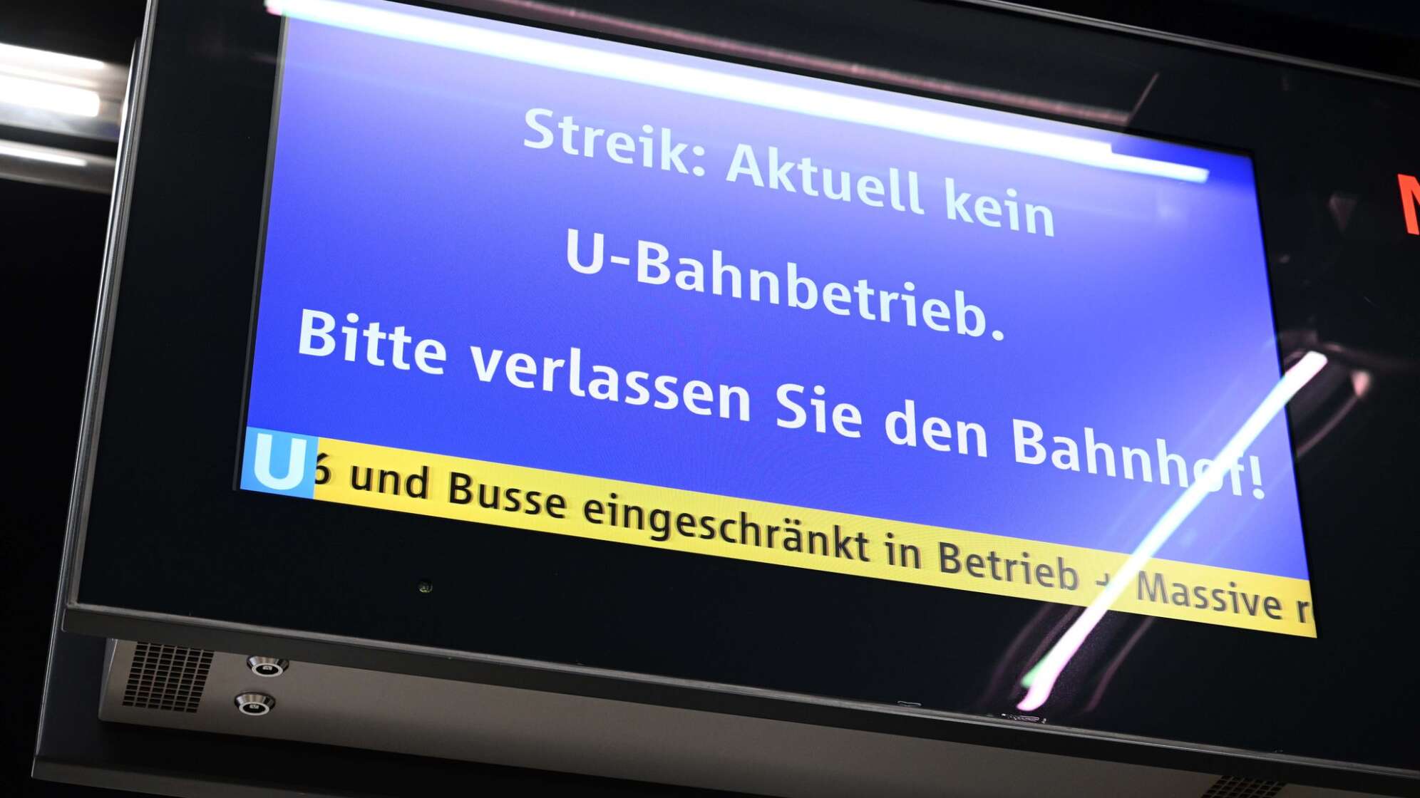 Warnstreiks im öffentlichen Nahverkehr in Bayern