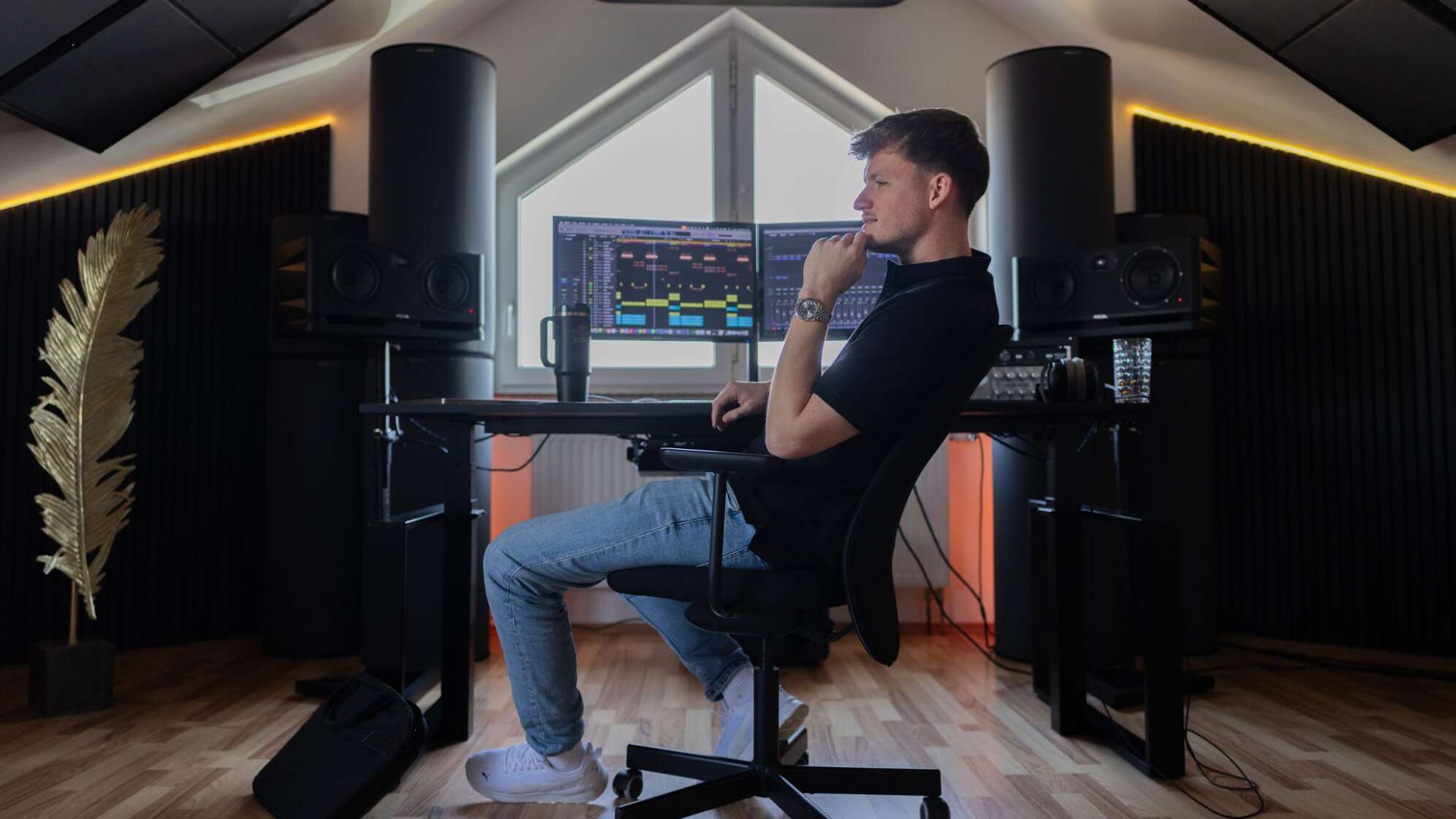 Julian Sommer in seinem Tonstudio