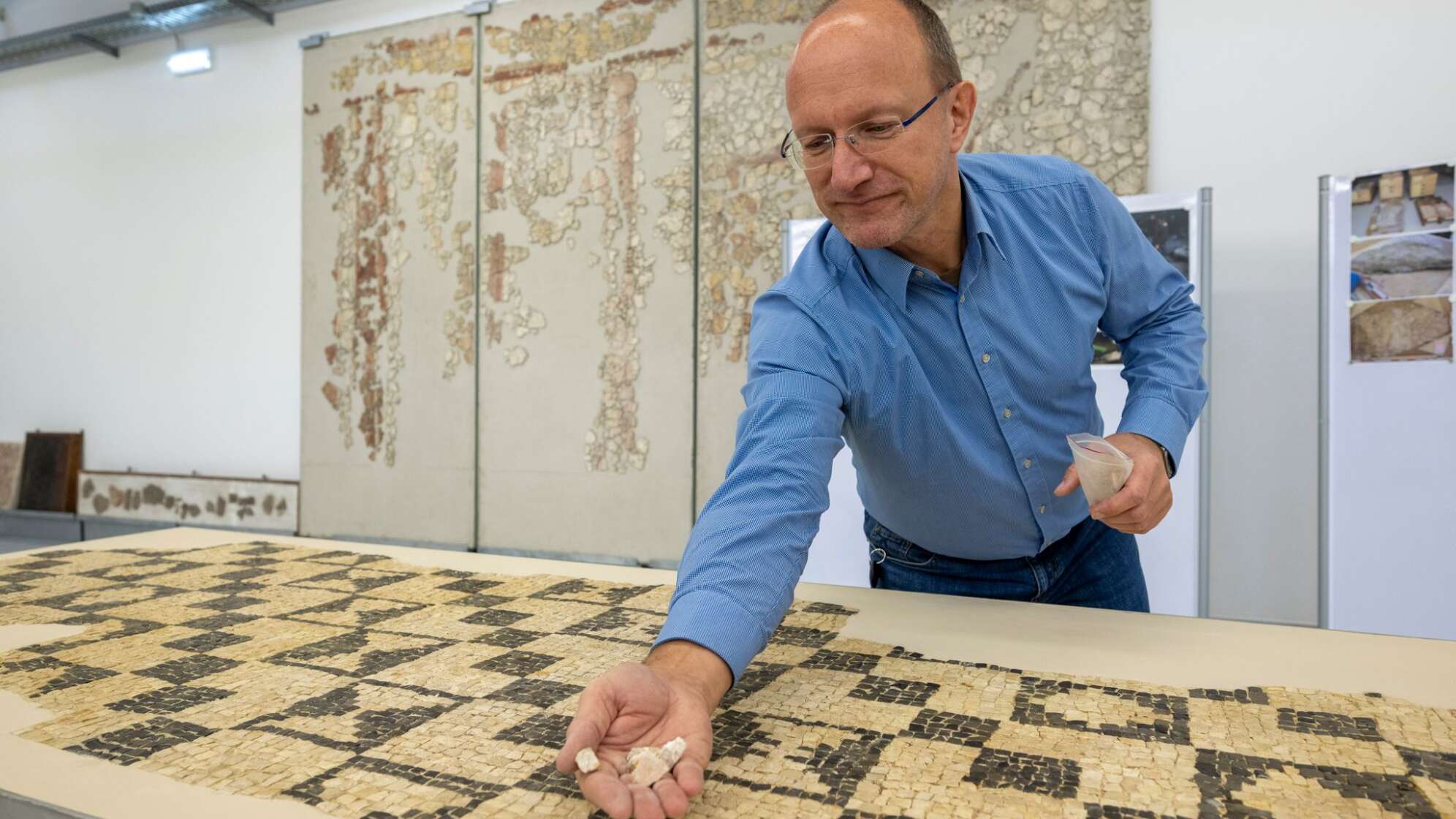 Augsburg präsentiert restauriertes römisches Mosaik