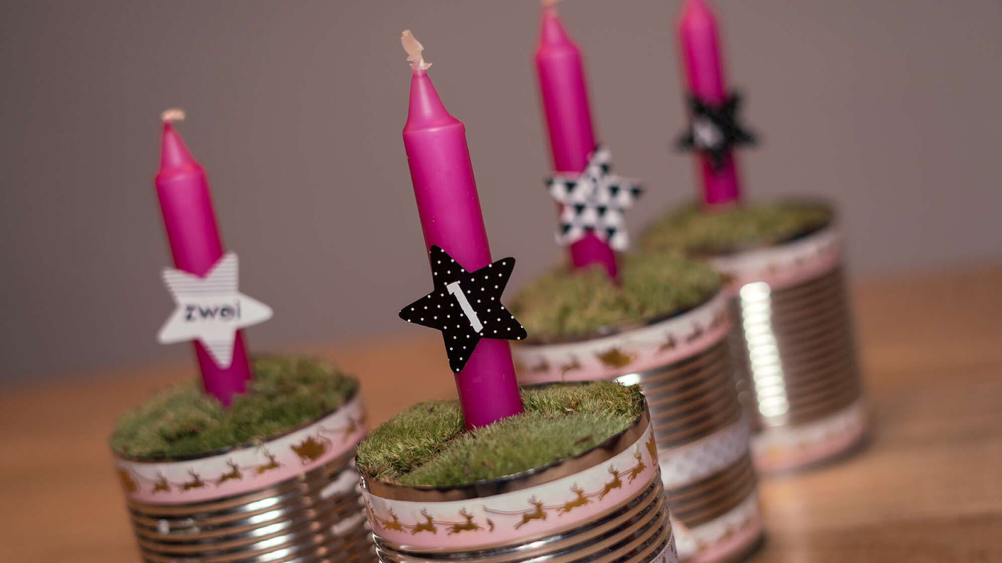 Adventskranz aus Dosen